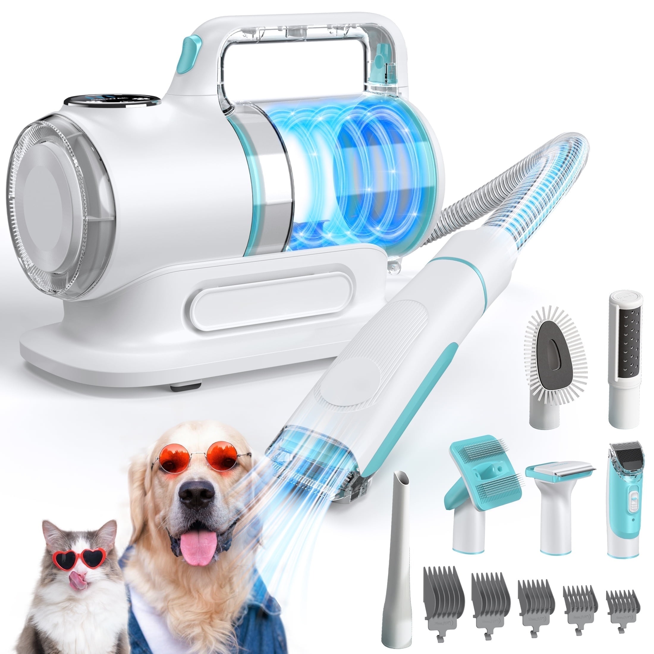 Pet Grooming Vacuum Kit — 6-in-1 Suction Set